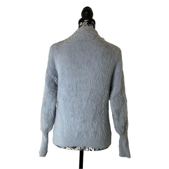 Catherine Malandrino Baby Blue Eyelash Knit Pullover Sweater Long Sleeve Small - Picture 5 of 9